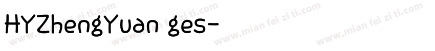 HYZhengYuan ges字体转换